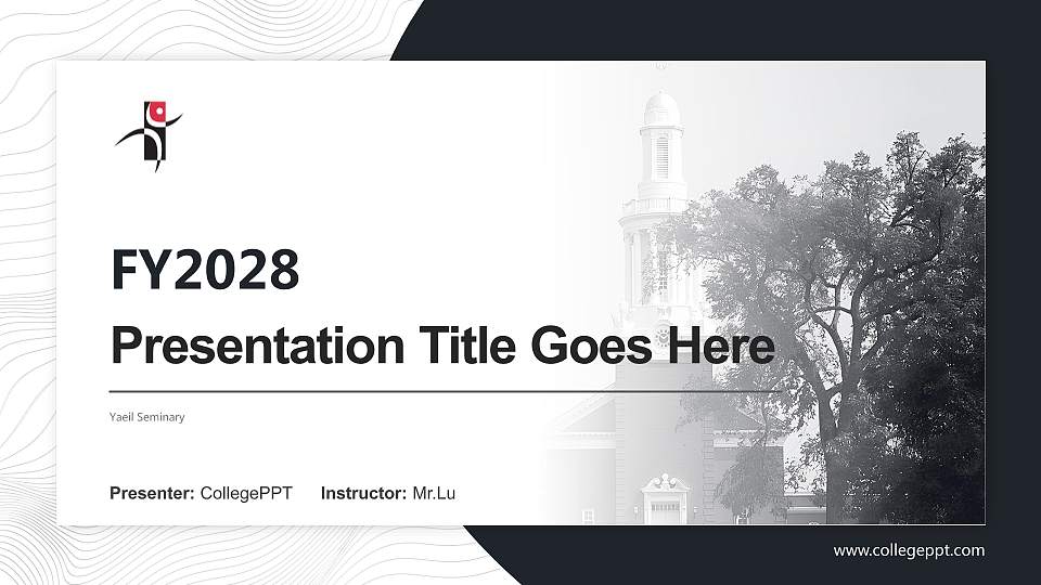 Yaeil Seminary Academic Presentation/Research Findings Report PPT Template16:9 ratio PPT effect preview image