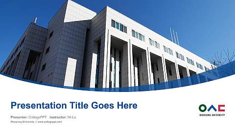Woosong University Course/Courseware Creation PPT Template