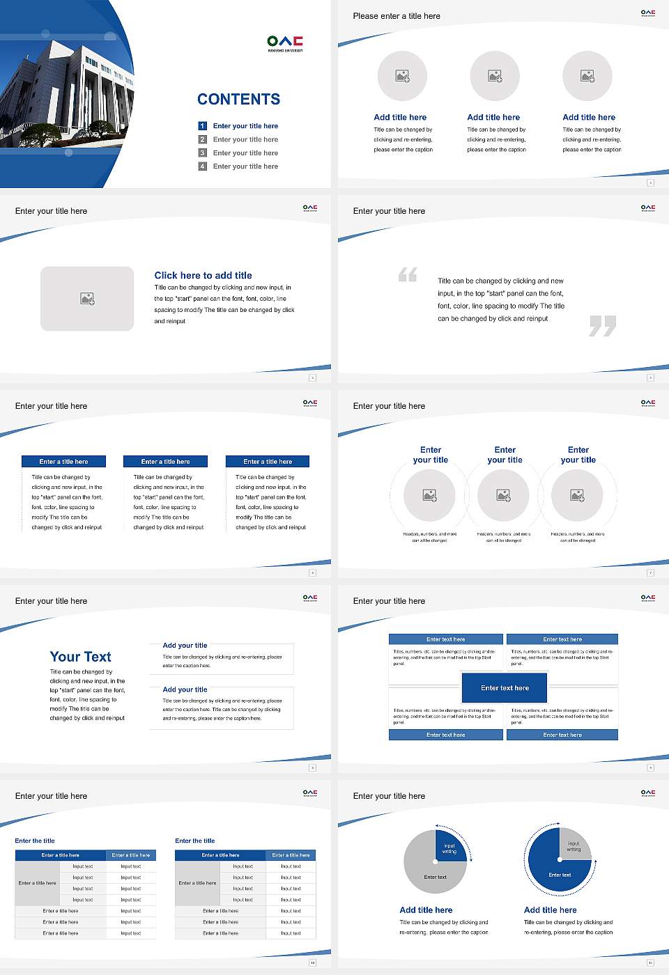 Woosong University Course/Courseware Creation PPT Template16:9 ratio PPT effect preview image2