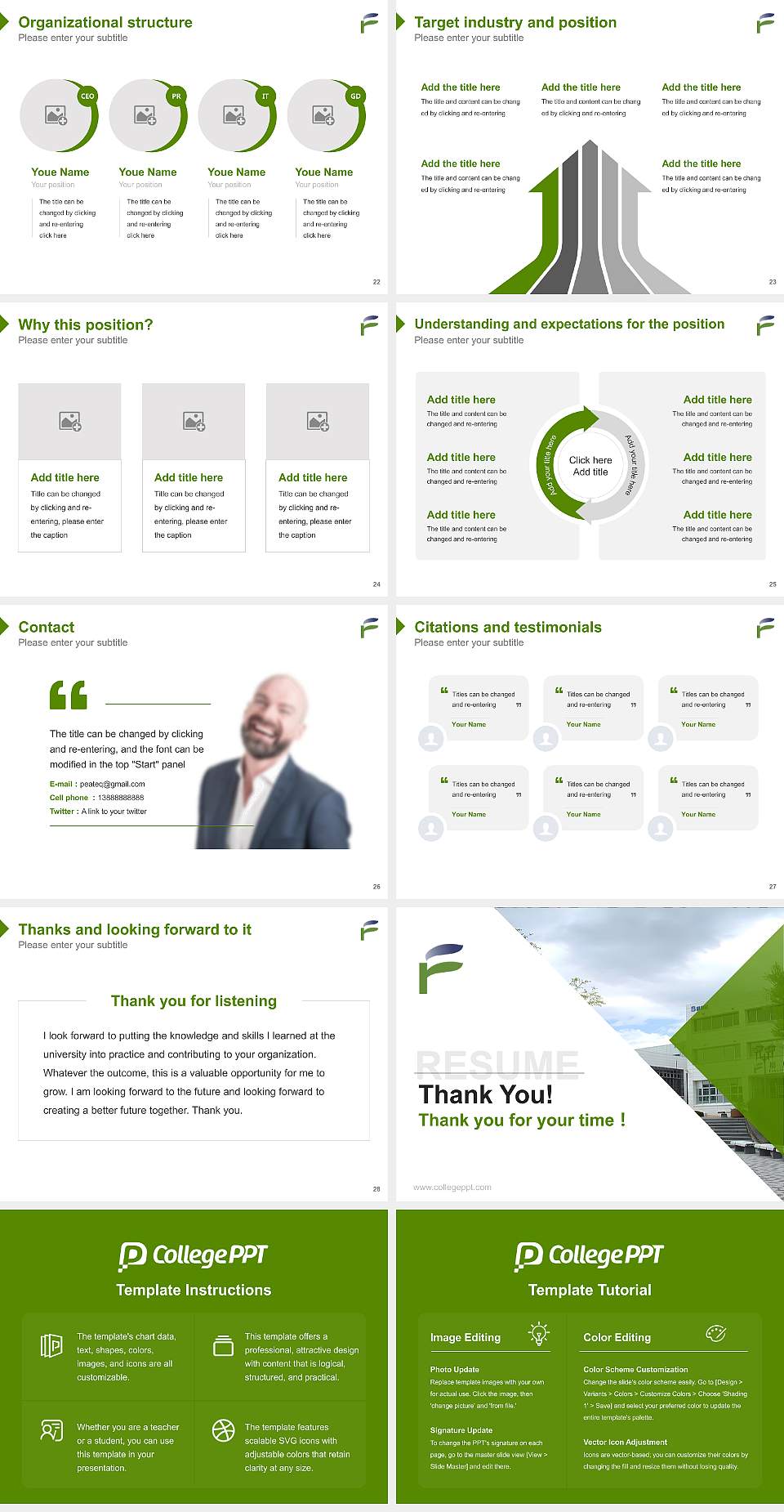 Fukushima University Resume PPT Template4:3 ratio PPT effect preview image4