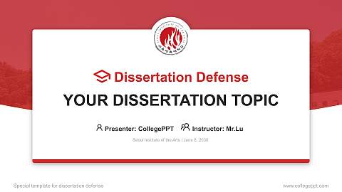 Seoul Institute of the Arts Graduation Thesis Defense PPT Template