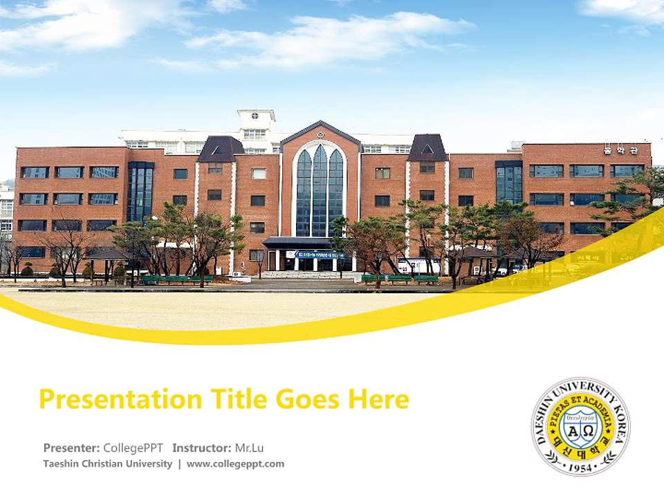 Taeshin Christian University Course/Courseware Creation PPT Template4:3 ratio PPT effect preview image5