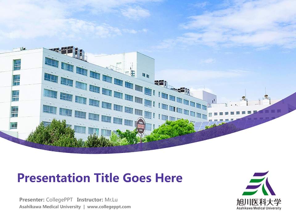 Asahikawa Medical University Course/Courseware Creation PPT Template4:3 ratio PPT effect preview image5