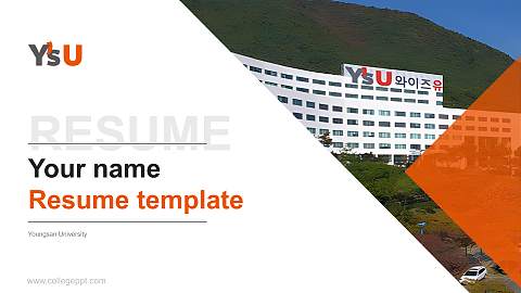 Youngsan University Resume PPT Template