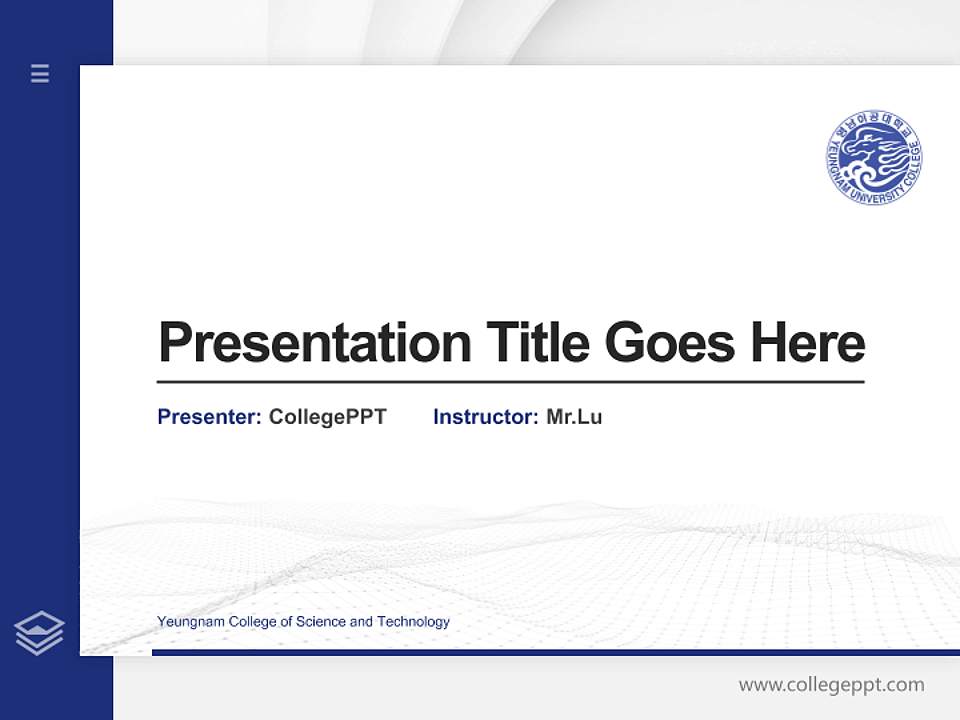 Yeungnam College of Science and Technology Thesis Proposal/Graduation Defense PPT Template4:3 ratio PPT effect preview image5