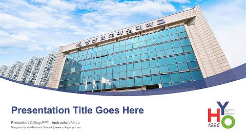 Sungsan Hyodo Graduate School Course/Courseware Creation PPT Template