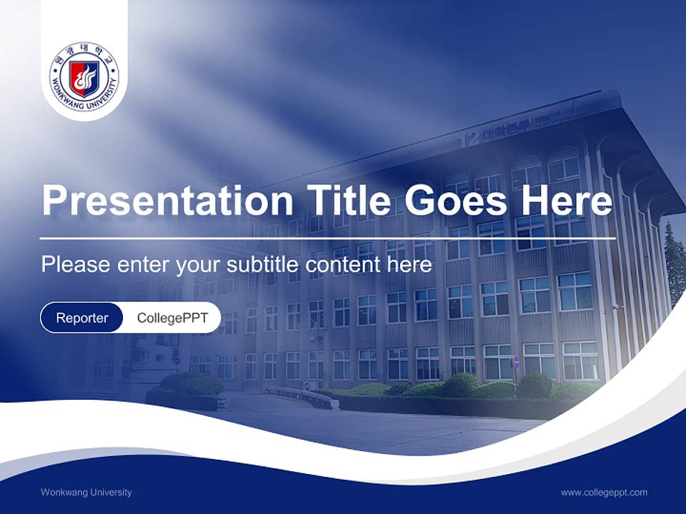 Wonkwang University Lecture Sharing and Networking Event PPT Template4:3 ratio PPT effect preview image4