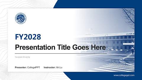 Yeungnam University Academic Presentation/Research Findings Report PPT Template