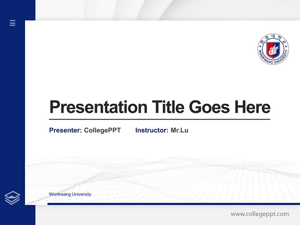 Wonkwang University Thesis Proposal/Graduation Defense PPT Template4:3 ratio PPT effect preview image5