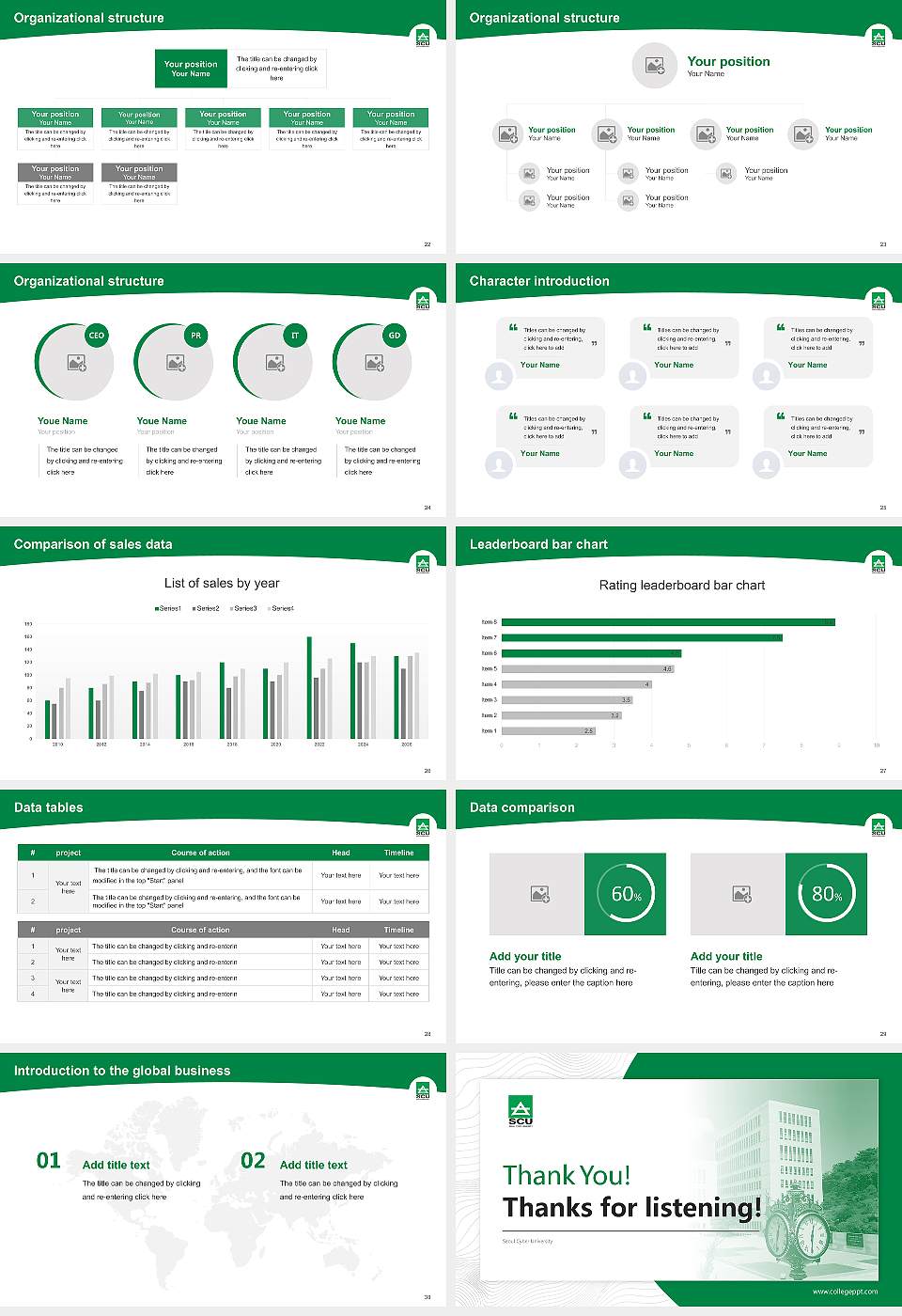 Seoul Cyber University Academic Presentation/Research Findings Report PPT Template16:9 ratio PPT effect preview image4
