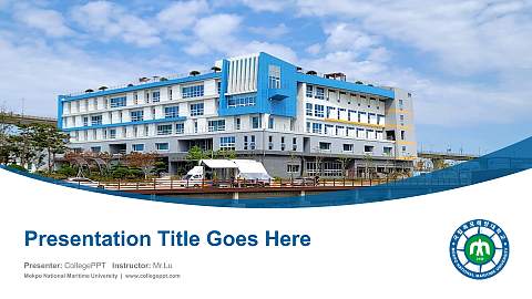 Mokpo National Maritime University Course/Courseware Creation PPT Template