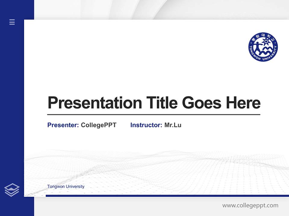Tongwon University Thesis Proposal/Graduation Defense PPT Template4:3 ratio PPT effect preview image5