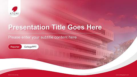 Atomi University Lecture Sharing and Networking Event PPT Template