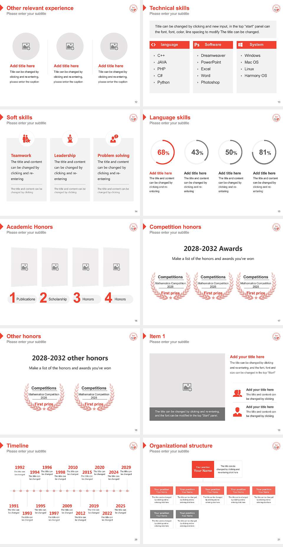 University of Science & Technology Resume PPT Template4:3 ratio PPT effect preview image3