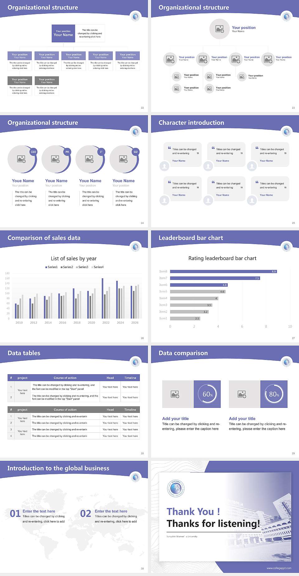 Sungshin Women’s University Academic Presentation/Research Findings Report PPT Template4:3 ratio PPT effect preview image4