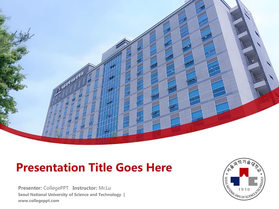 Seoul National University of Science and Technology Course/Courseware Creation PPT Template4:3 ratio PPT effect preview image5