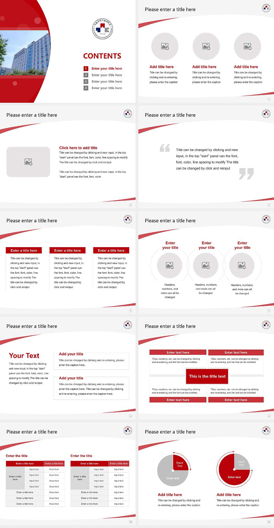 Seoul National University of Science and Technology Course/Courseware Creation PPT Template4:3 ratio PPT effect preview image2