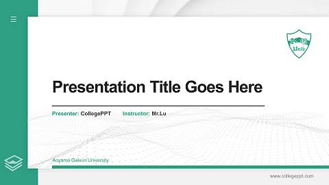 Aoyama Gakuin University Thesis Proposal/Graduation Defense PPT Template