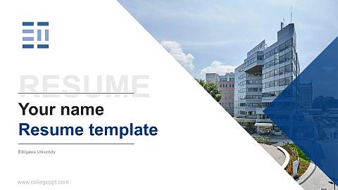 Edogawa University Resume PPT Template