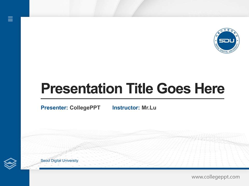 Seoul Digital University Thesis Proposal/Graduation Defense PPT Template4:3 ratio PPT effect preview image5