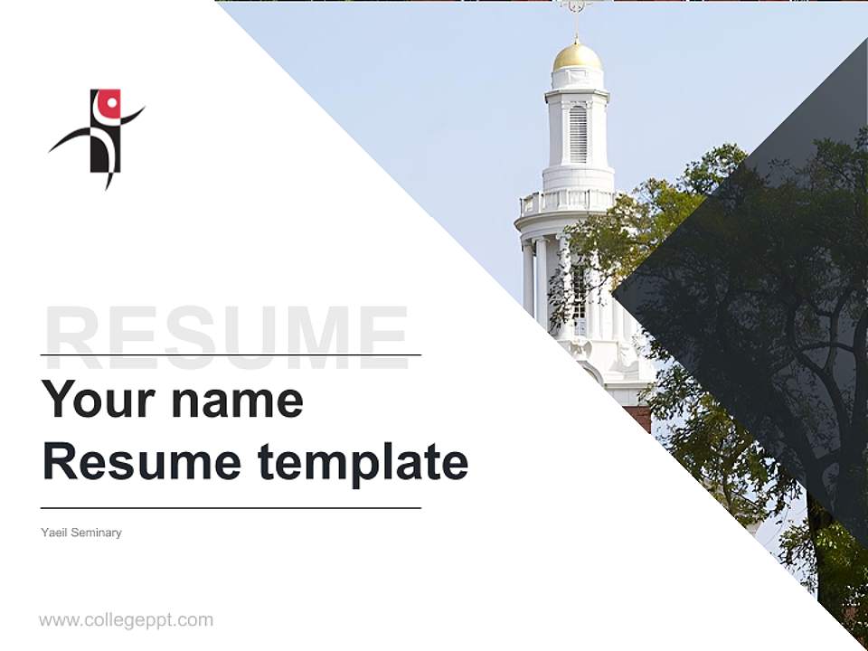Yaeil Seminary Resume PPT Template4:3 ratio PPT effect preview image5