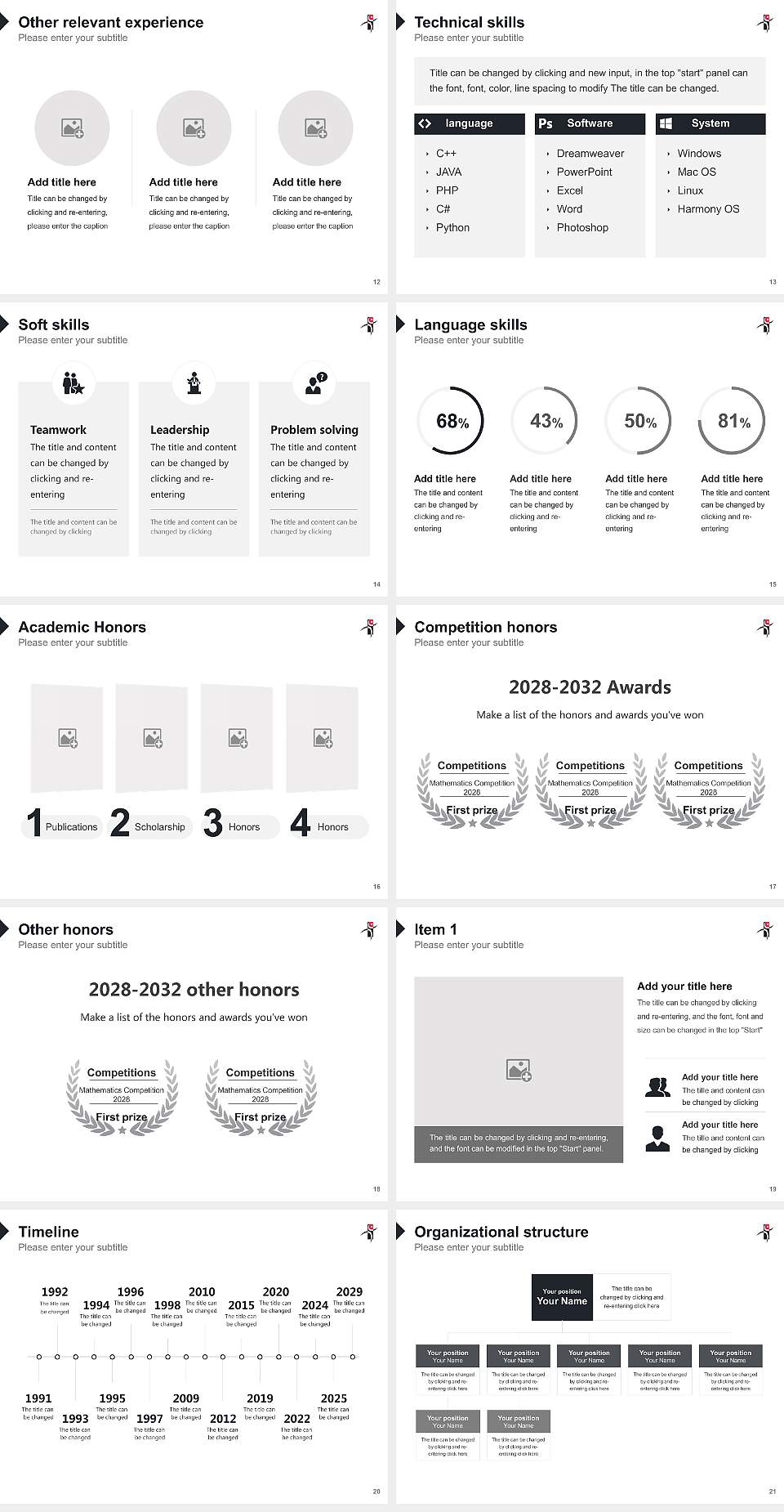 Yaeil Seminary Resume PPT Template4:3 ratio PPT effect preview image3