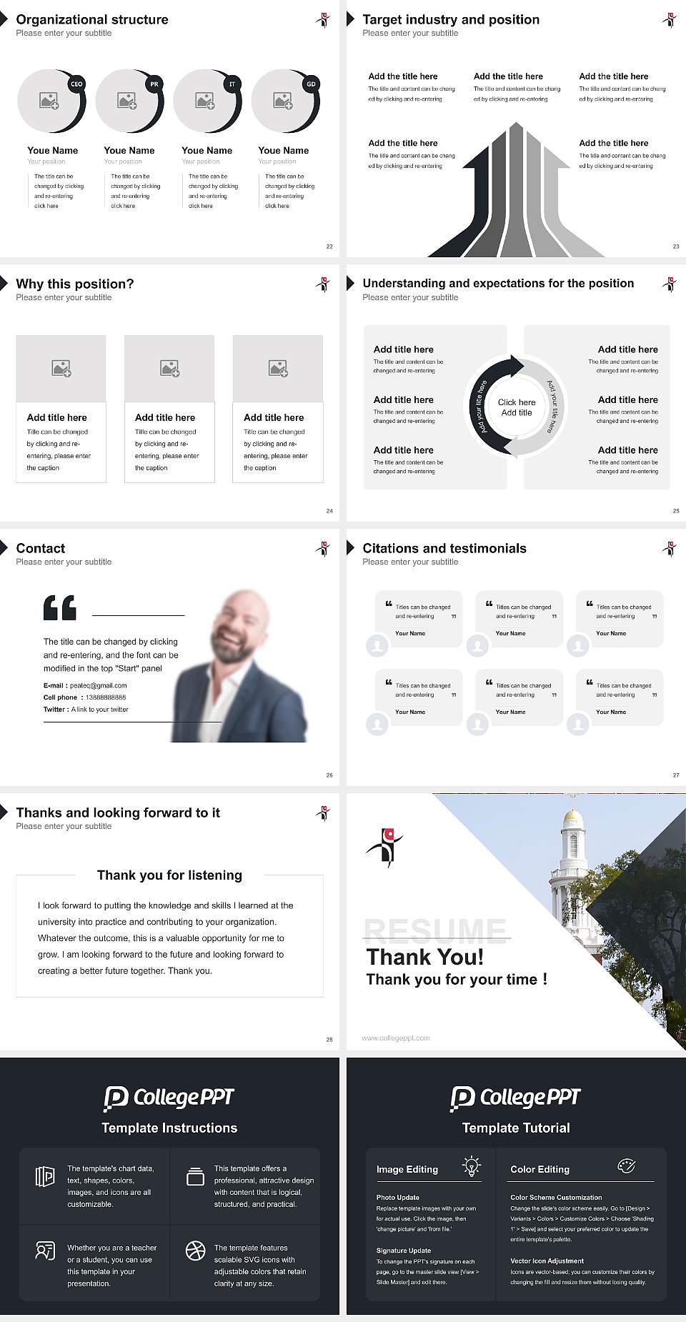 Yaeil Seminary Resume PPT Template4:3 ratio PPT effect preview image4
