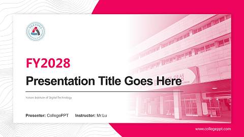 Yonam Institute of Digital Technology Academic Presentation/Research Findings Report PPT Template