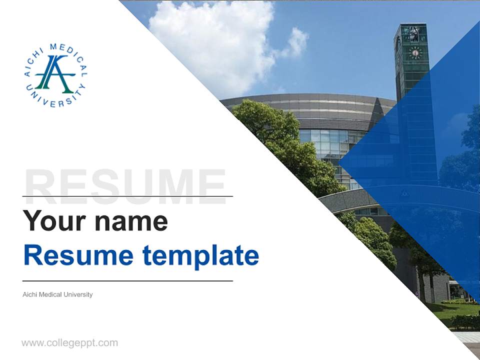 Aichi Medical University Resume PPT Template4:3 ratio PPT effect preview image5
