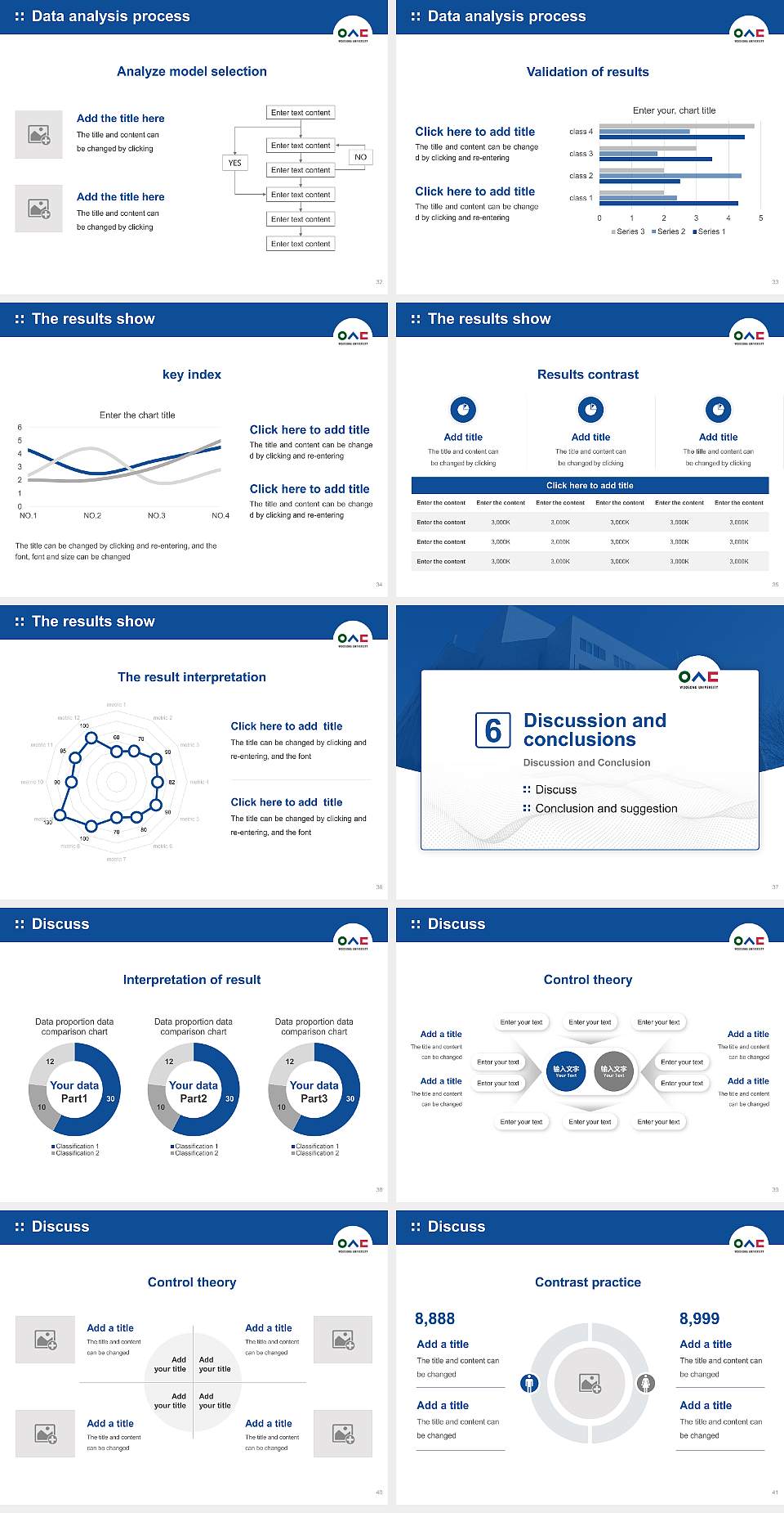Woosong University Graduation Thesis Defense PPT Template4:3 ratio PPT effect preview image5