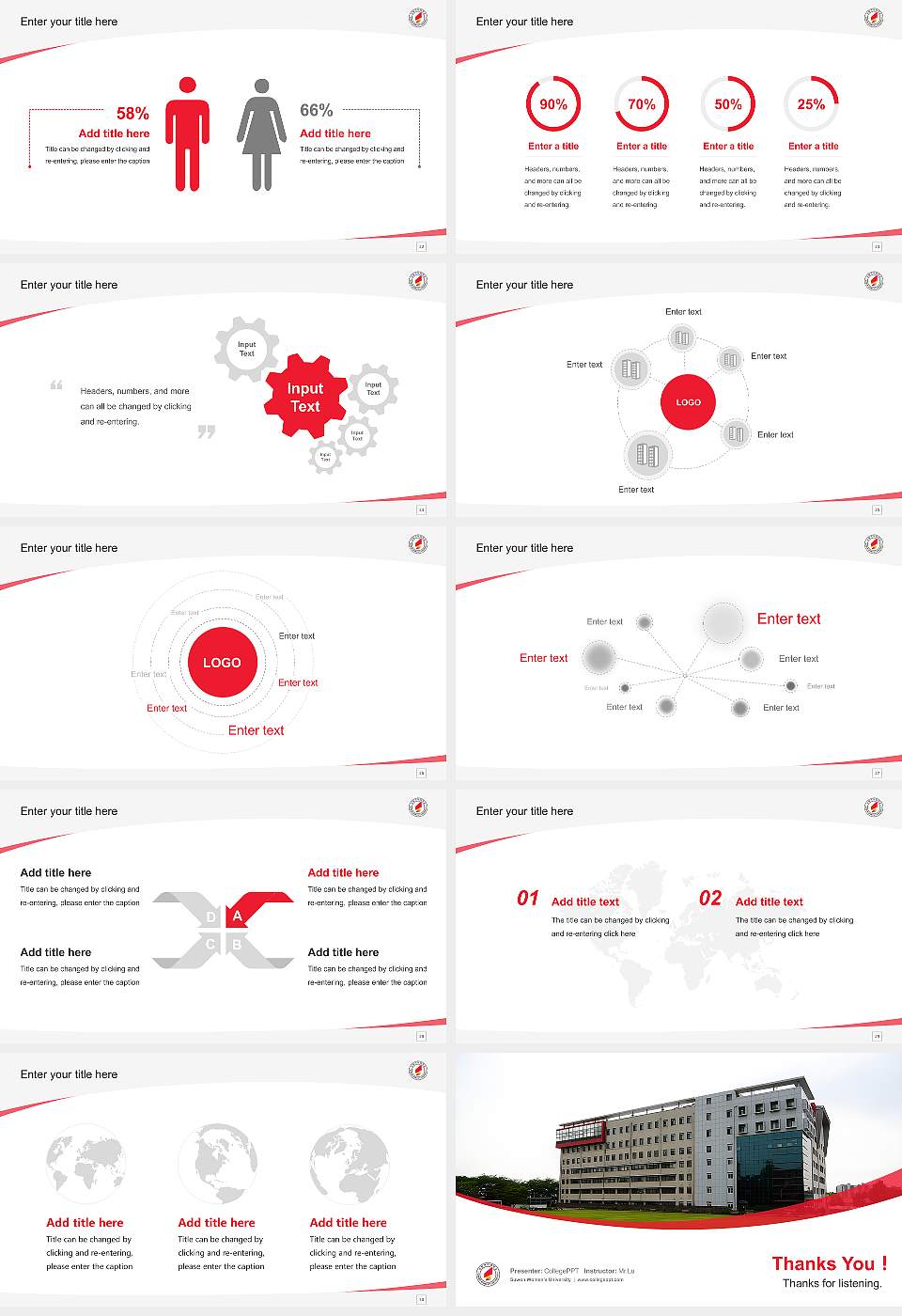 Suwon Women’s University Course/Courseware Creation PPT Template16:9 ratio PPT effect preview image4