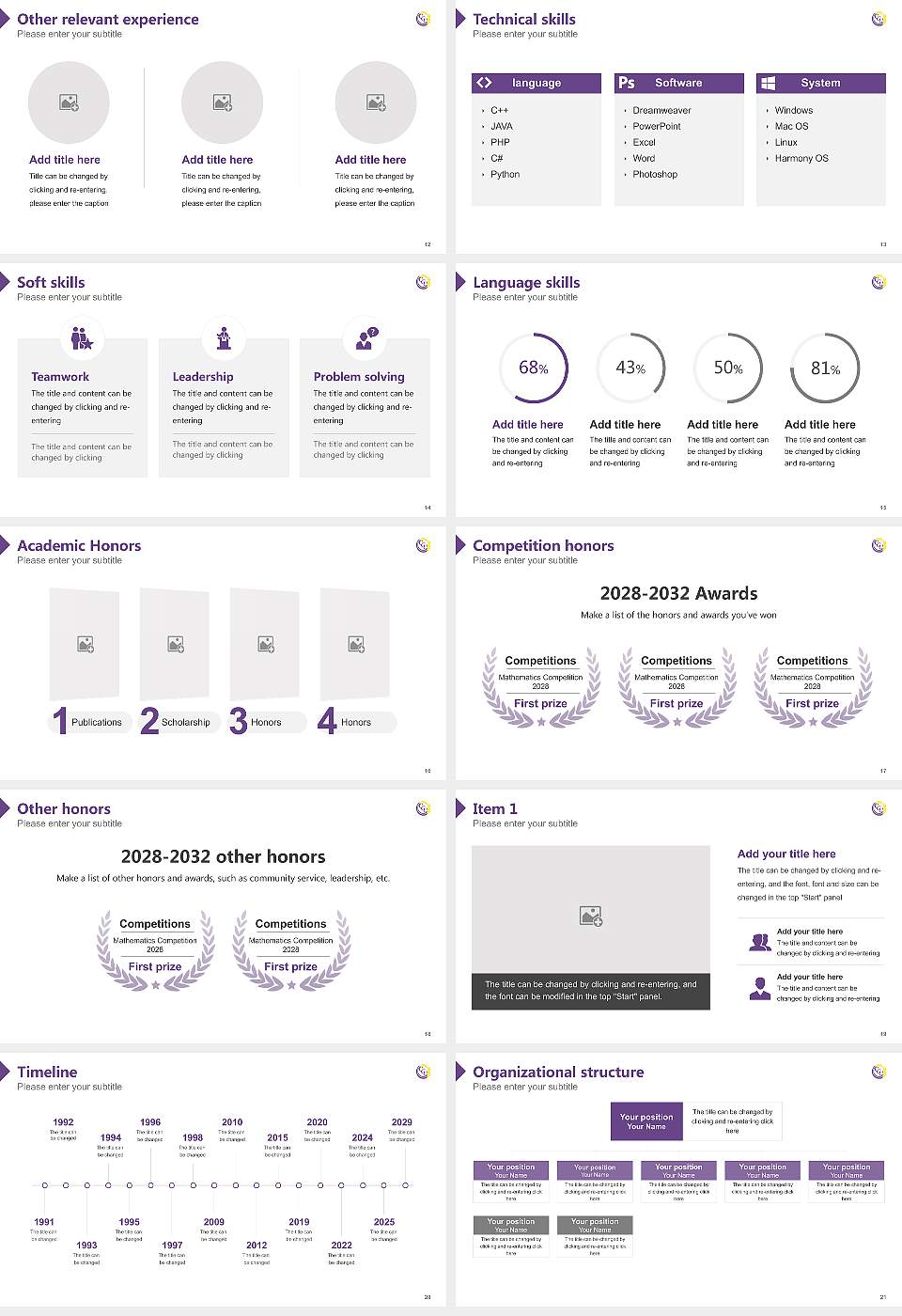Chuo Gakuin University Resume PPT Template16:9 ratio PPT effect preview image3