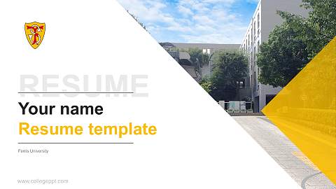 Ferris University Resume PPT Template