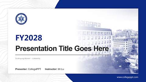 Sookmyung Women’s University Academic Presentation/Research Findings Report PPT Template