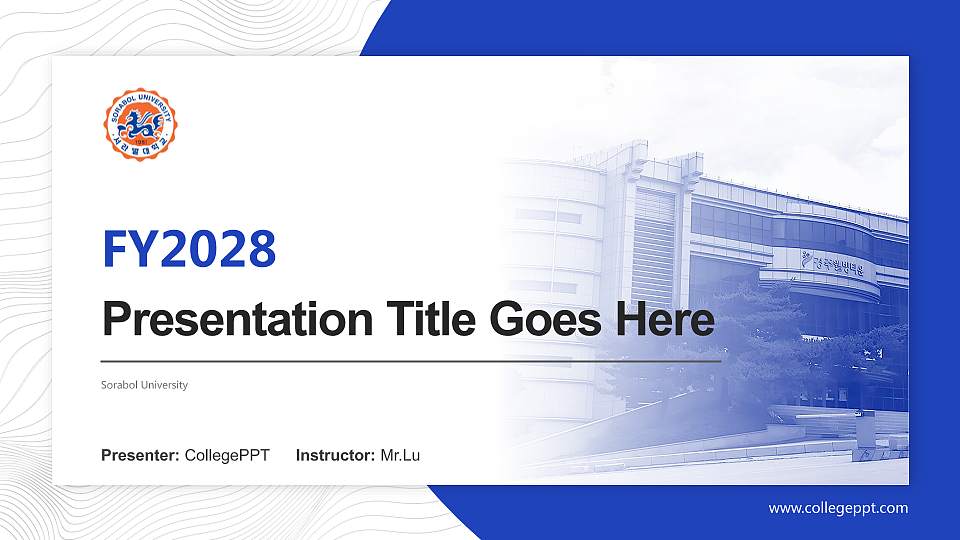 Sorabol University Academic Presentation/Research Findings Report PPT Template16:9 ratio PPT effect preview image