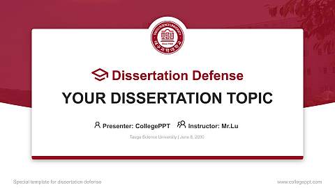 Taegu Science University Graduation Thesis Defense PPT Template