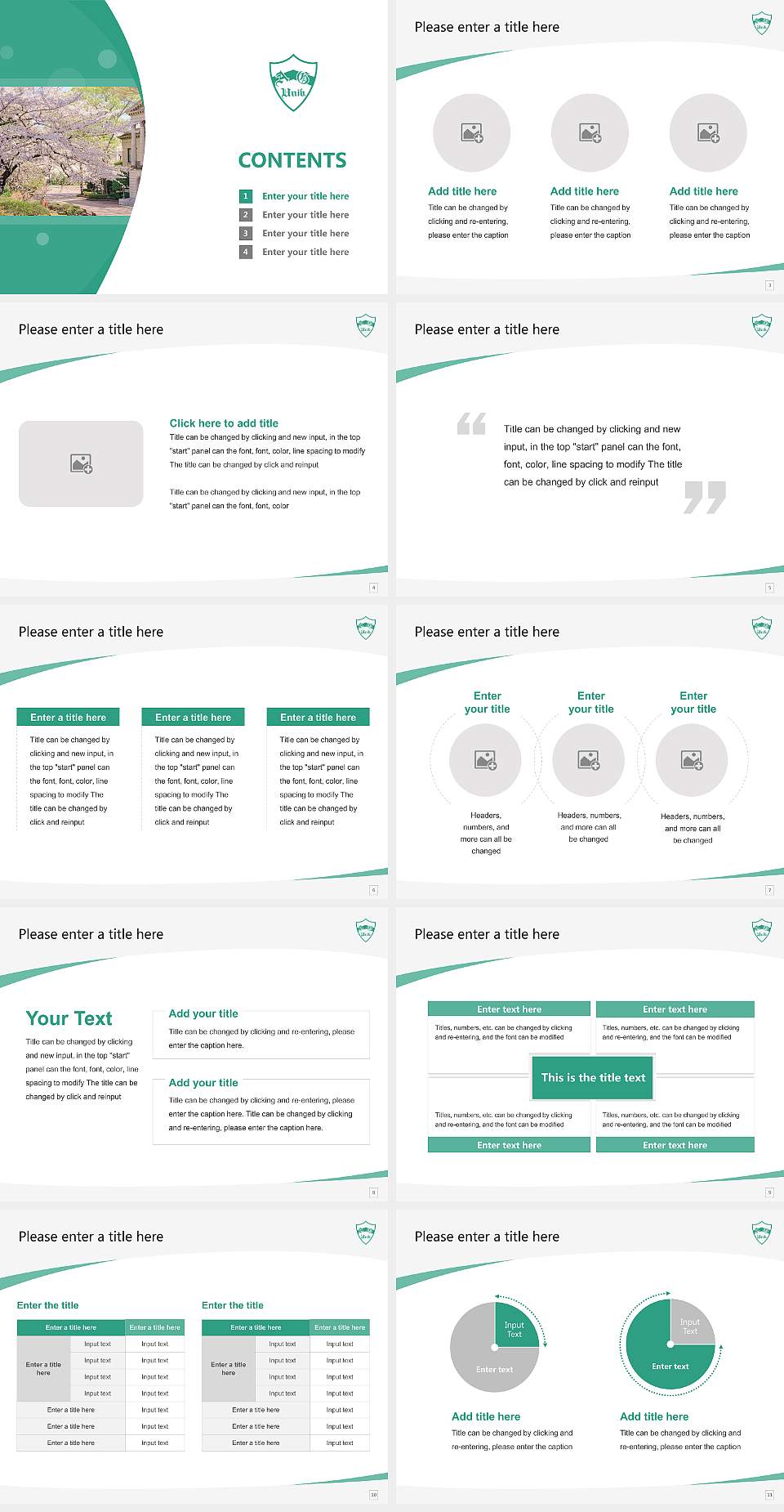 Aoyama Gakuin University Course/Courseware Creation PPT Template4:3 ratio PPT effect preview image2