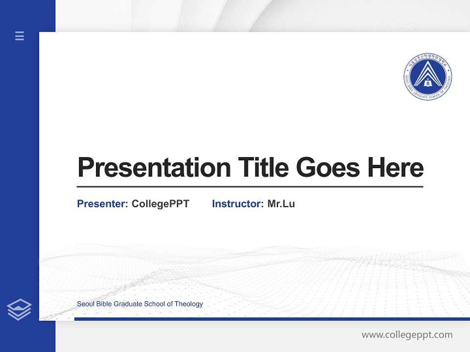 Seoul Bible Graduate School of Theology Thesis Proposal/Graduation Defense PPT Template4:3 ratio PPT effect preview image5