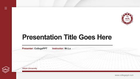 Uiduk University Thesis Proposal/Graduation Defense PPT Template