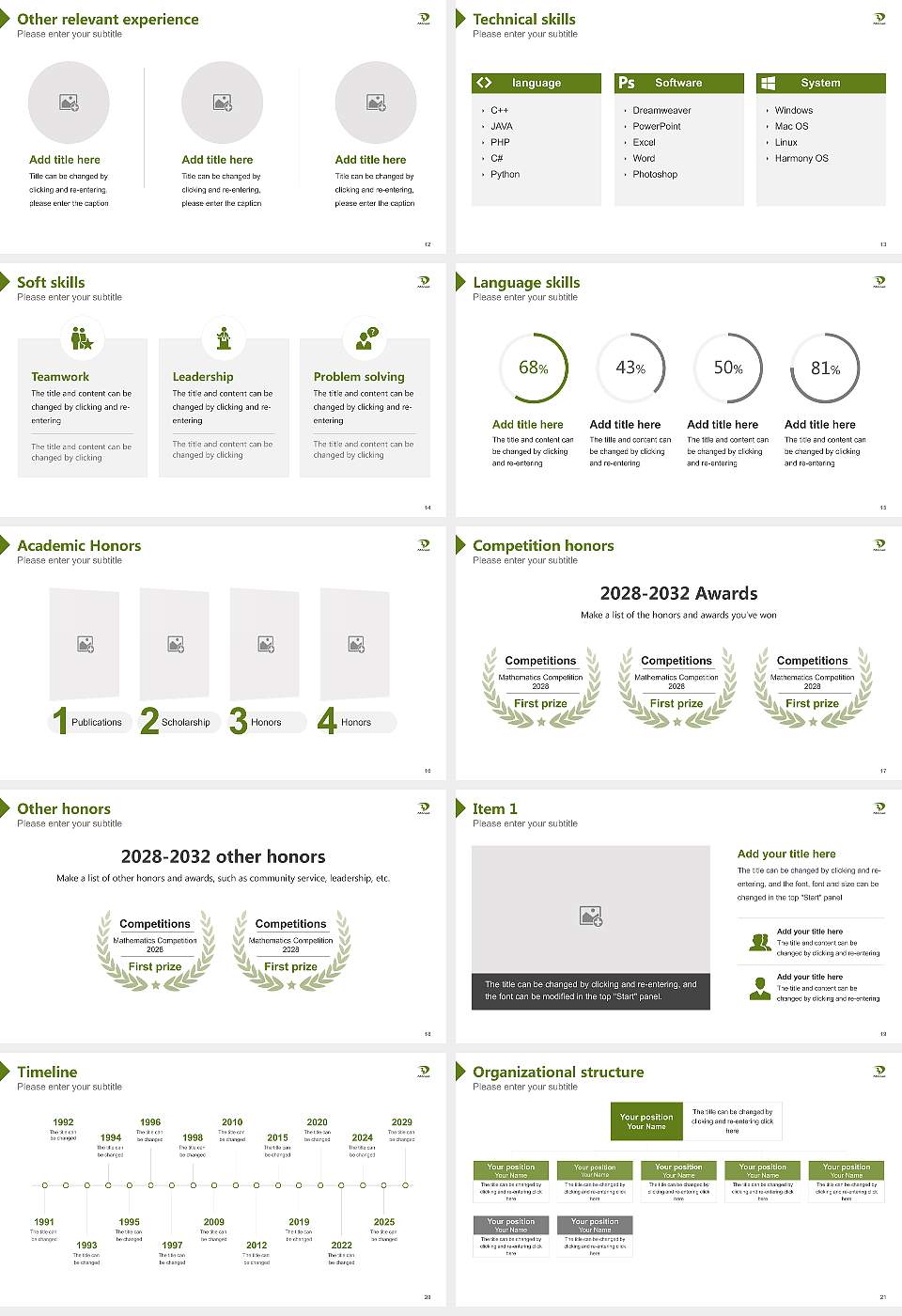 Daito Bunka University Resume PPT Template16:9 ratio PPT effect preview image3