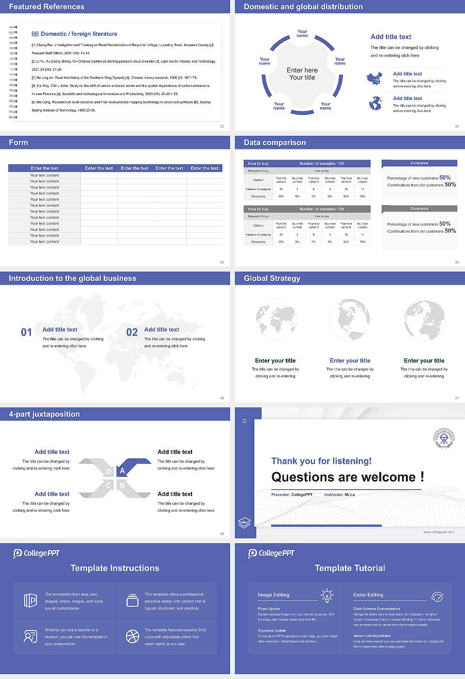 Suwon Catholic University Thesis Proposal/Graduation Defense PPT Template16:9 ratio PPT effect preview image4
