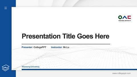Woosong University Thesis Proposal/Graduation Defense PPT Template