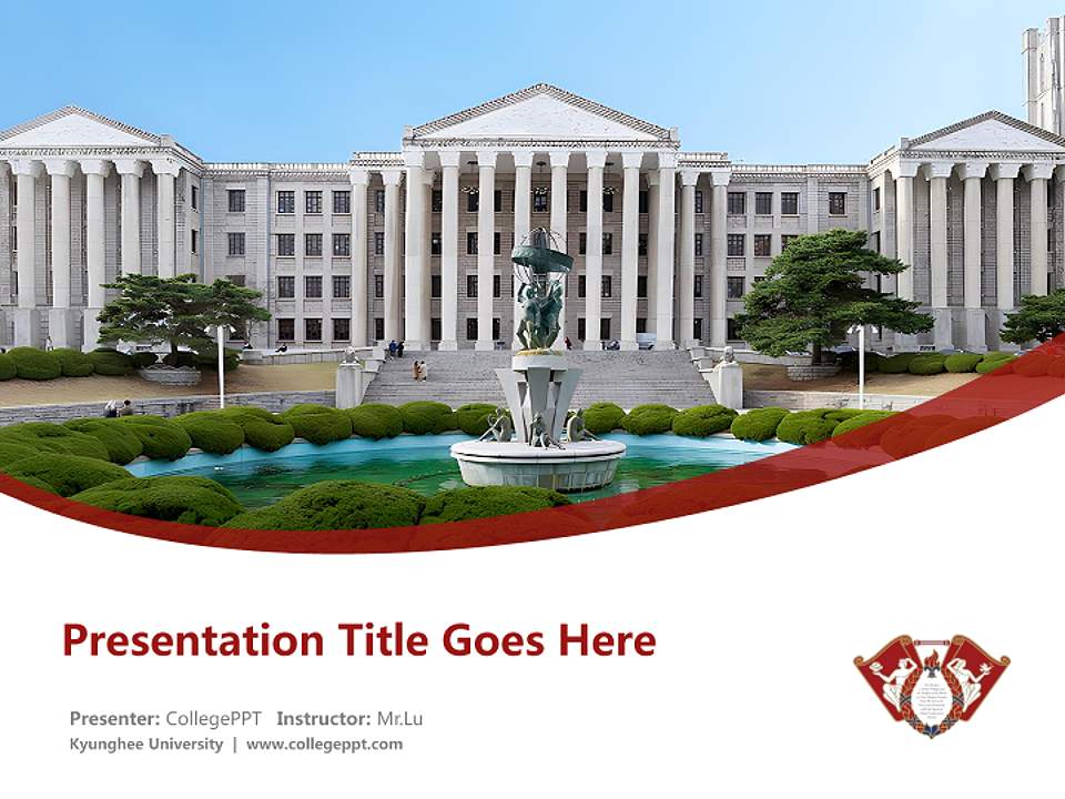 Kyunghee University Course/Courseware Creation PPT Template4:3 ratio PPT effect preview image5