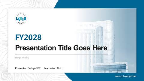 Soongsil University Academic Presentation/Research Findings Report PPT Template