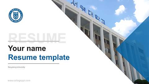 Seoyeong University Resume PPT Template