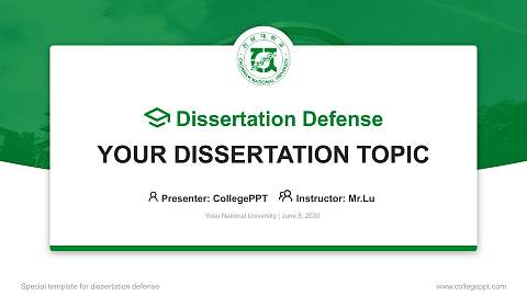 Yosu National University Graduation Thesis Defense PPT Template