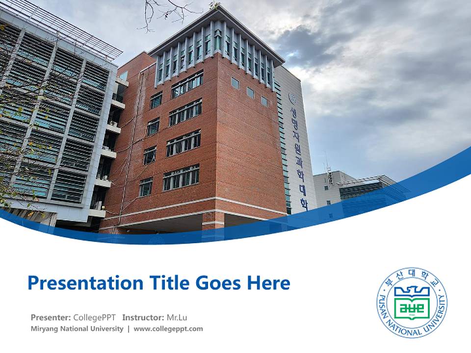 Miryang National University Course/Courseware Creation PPT Template4:3 ratio PPT effect preview image5