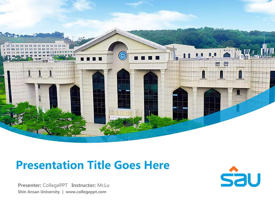Shin Ansan University Course/Courseware Creation PPT Template4:3 ratio PPT effect preview image5