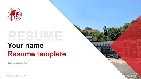 Seoul Institute of the Arts Resume PPT Template