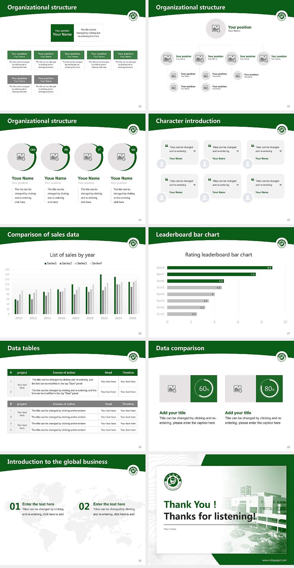 Naju College Academic Presentation/Research Findings Report PPT Template4:3 ratio PPT effect preview image4
